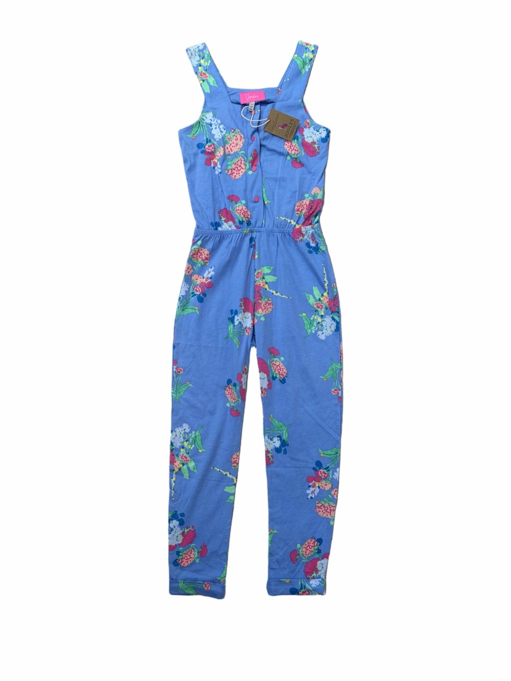 Joules NWT Size 6 Years Kelsey Blue Floral Jumpsuit Romper